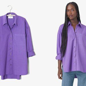 XIRENA Sydney oversized shirt in purple passion (M)
